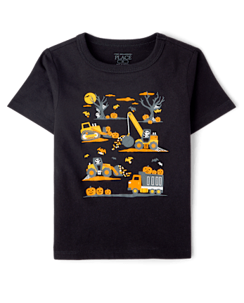 Baby And Toddler Boys Halloween Vehicles Graphic Tee