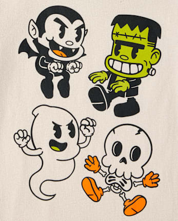 Baby And Toddler Boys Halloween Characters Graphic Tee