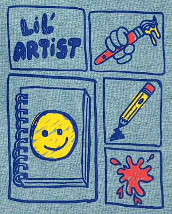 Baby And Toddler Boys Lil' Artist Graphic Tee
