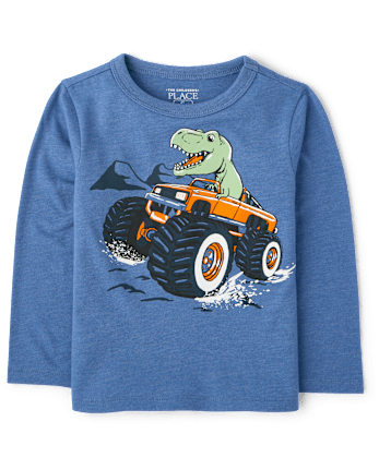 Baby And Toddler Boys Dino Monster Truck Graphic Tee