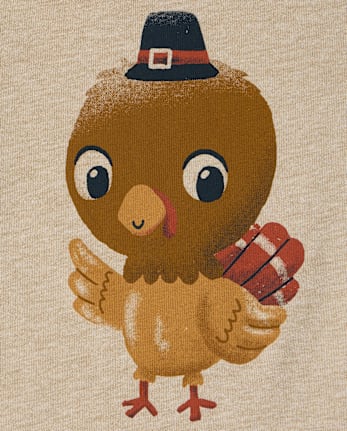 T-shirt graphique dinde de Thanksgiving pour bébés et petits garçons