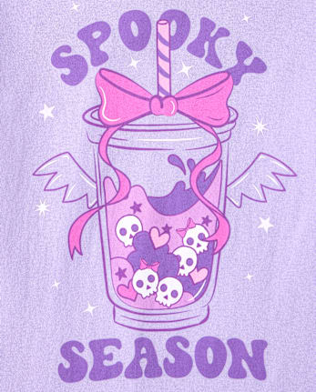 Girls Halloween Spooky Season Graphic Tee