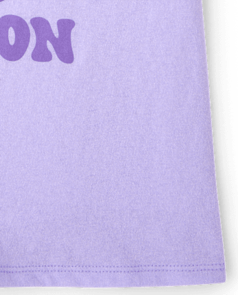 Girls Halloween Spooky Season Graphic Tee - PETAL PURPLE
