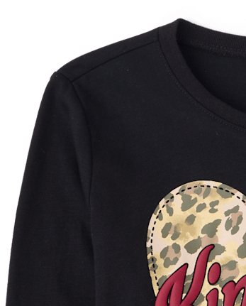 Girls Kindness Graphic Tee - BLACK