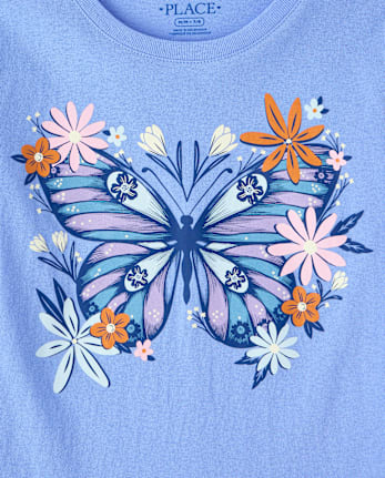 Girls Butterfly Graphic Tee