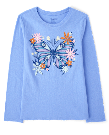 Girls Butterfly Graphic Tee