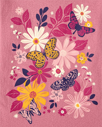 Girls Flowers Graphic Tee