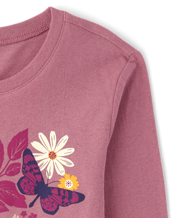 Girls Flowers Graphic Tee