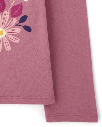 Girls Flowers Graphic Tee