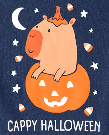 Baby And Toddler Boys Halloween Capybara Graphic Tee