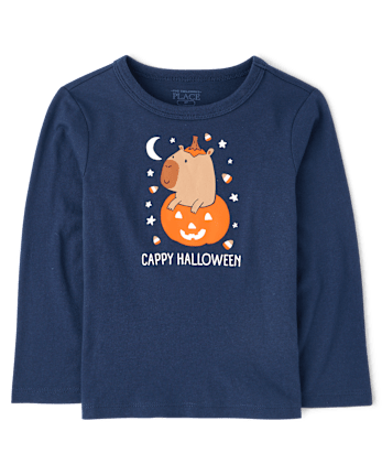 Baby And Toddler Boys Halloween Capybara Graphic Tee