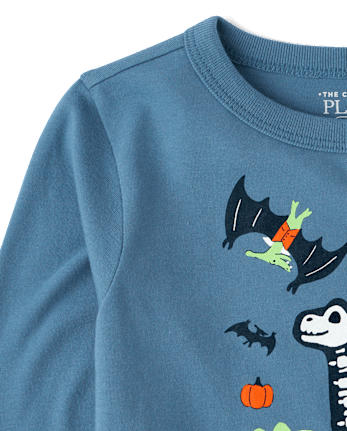 Baby And Toddler Boys Halloween Dinos Graphic Tee - HIDDEN SEA