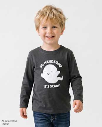 Baby And Toddler Boys Halloween Handsome Graphic Tee - MOTOROIL