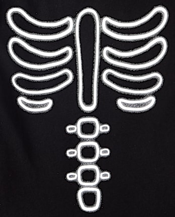 Baby And Toddler Boys Glow Halloween Skeleton Graphic Tee
