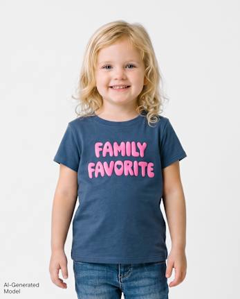 T-shirt graphique préféré de la famille pour bébés et petites filles - MYSTIC FALLS