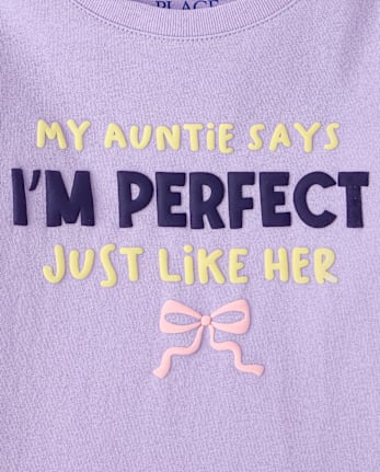 Baby And Toddler Girls Auntie Graphic Tee