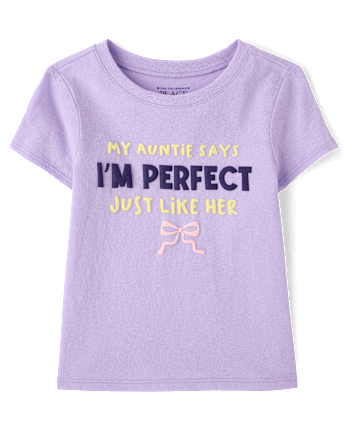 Baby And Toddler Girls Auntie Graphic Tee