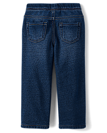 Toddler Girls French Terry Wide Leg Sweatpant Jeans