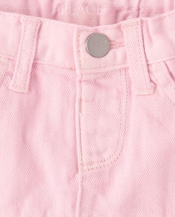 Toddler Girls Garment Dyed Denim Pleated Skort