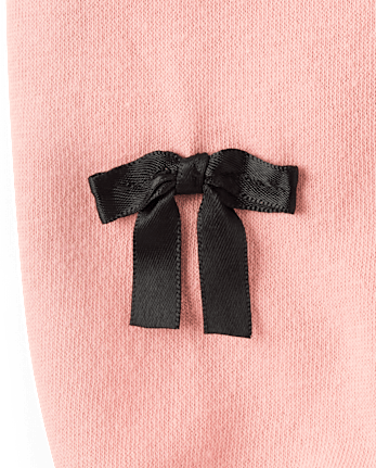 Toddler Girls Bow Fleece 2-Piece Outfit Set