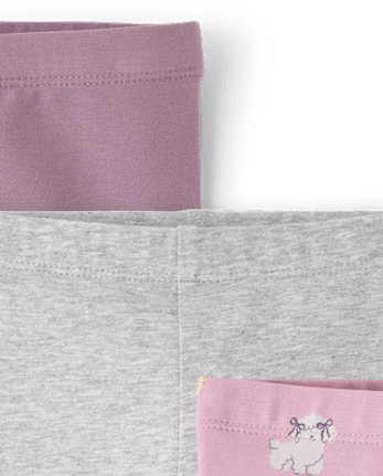 Toddler Girls Dog Leggings 4-Pack