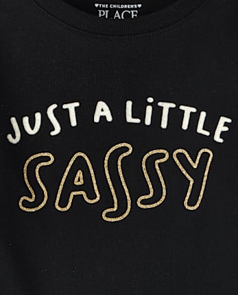 Baby And Toddler Girls Sassy Graphic Tee