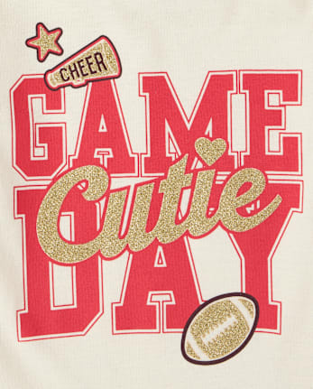 Baby And Toddler Girls Game Day Graphic Tee