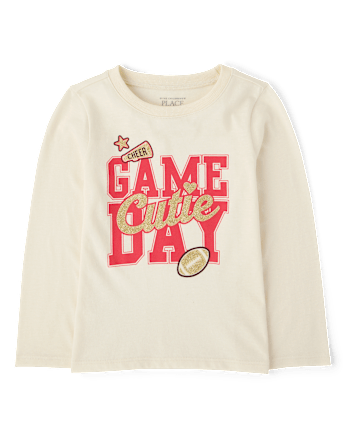 Baby And Toddler Girls Game Day Graphic Tee