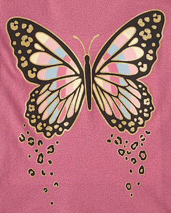 Baby And Toddler Girls Butterly Graphic Tee