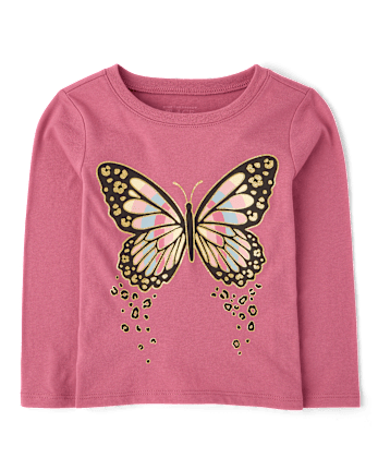 Baby And Toddler Girls Butterly Graphic Tee
