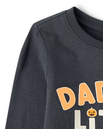 Baby And Toddler Girls Glow Halloween Daddy's Ghoul Graphic Tee