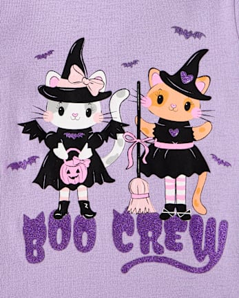 Baby And Toddler Girls Halloween Boo Crew Graphic Tee