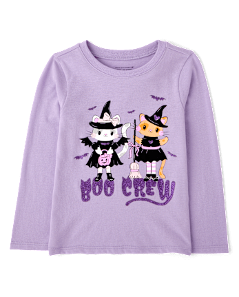 Baby And Toddler Girls Halloween Boo Crew Graphic Tee