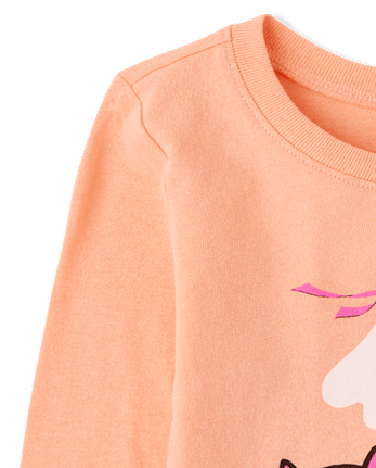 Baby And Toddler Girls Halloween Cat Ghost Graphic Tee - SUNFISH
