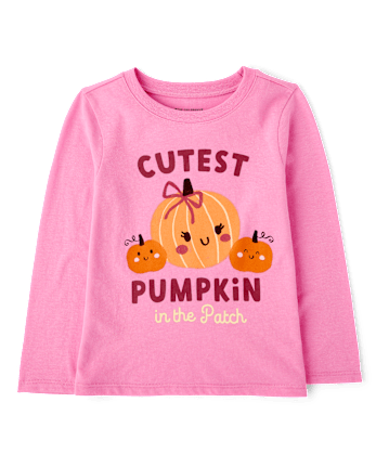 T-shirt à motif citrouille le plus mignon pour bébés et petites filles