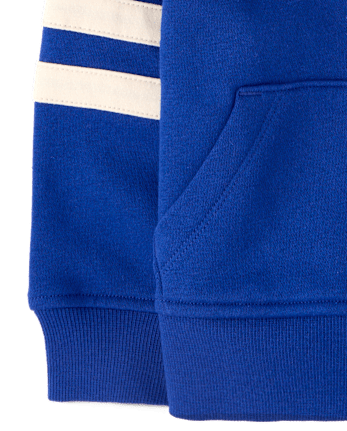 Baby And Toddler Boys Varsity Stripe Premium Fleece Hoodie