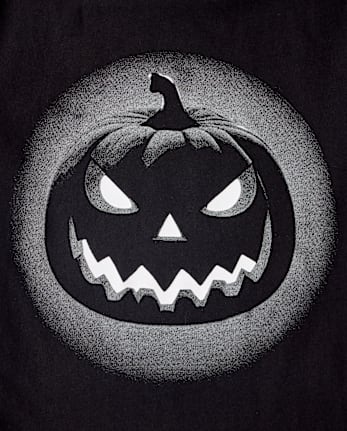 Boys Glow Halloween Pumpkin Graphic Tee