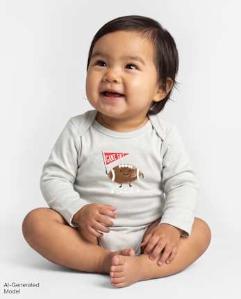 Baby Game Day Football Graphic Bodysuit - LUNAR ROCK