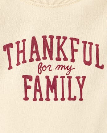 Baby Matching Family Thanksgiving Thankful Graphic Bodysuit