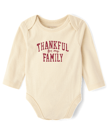Baby Matching Family Thanksgiving Thankful Graphic Bodysuit