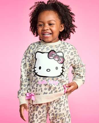 Toddler Girls Hello Kitty® Sequin Leopard 2-Piece Outfit Set
