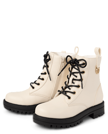Girls Charm Combat Boots