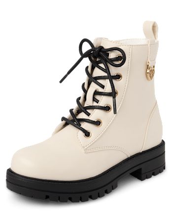 Girls Charm Combat Boots