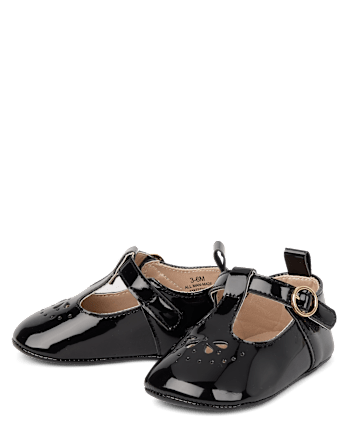 Baby Girls Perforated T-Strap Mary Jane Shoes
