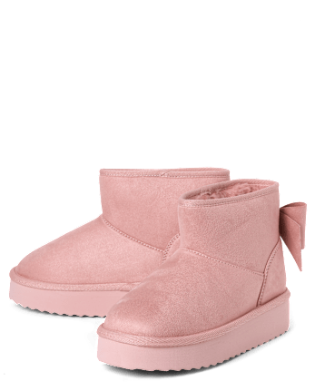 Girls Bow Teddy Boots