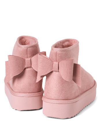 Girls Bow Teddy Boots