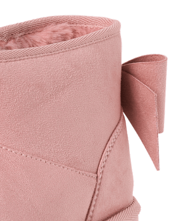 Girls Bow Teddy Boots