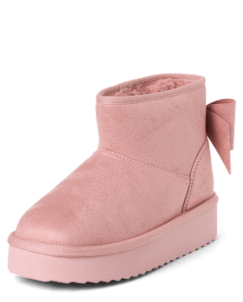 Girls Bow Teddy Boots
