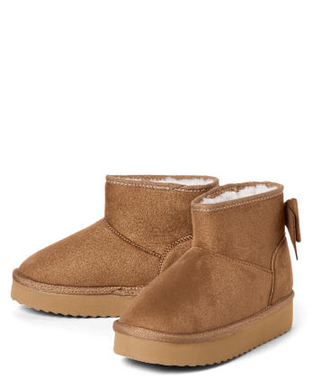 Girls Bow Teddy Boots