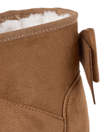 Girls Bow Teddy Boots